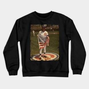 Rick Monday in Chicago Cubs Crewneck Sweatshirt